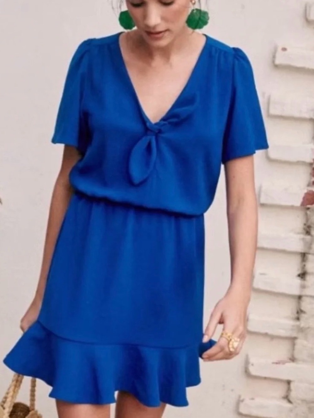 Sézane Gigi blue mini dress